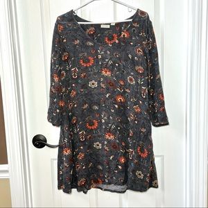 ⭐️ Nordstrom Hinge Long Sleeve Babydoll Dress V-Neck Size SMALL
